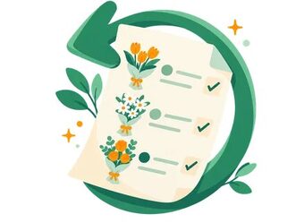 Бланк заказа и стрелка возврата